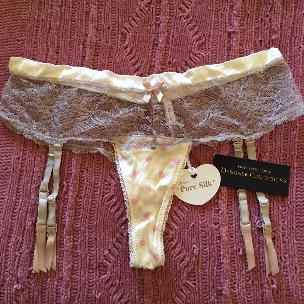 NWOT VS Designer Collection Thong Panties Garter Belt